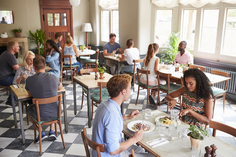 Acoustic foam for restaurants and bars